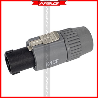 Jack Nối Loa Speakon Màu Xám K4CF, giá 1 chiếc, dùng kết nối loa có cổng jack speakon.