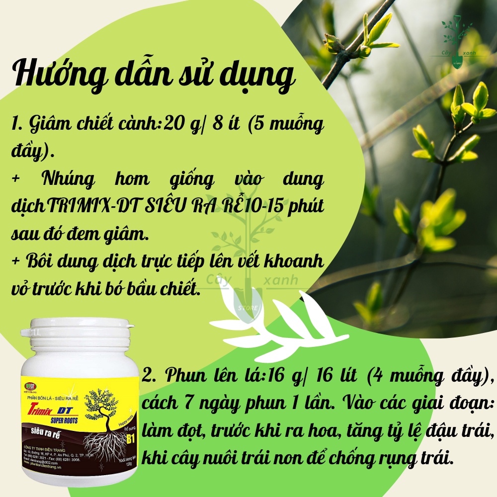 Phân Bón Lá, Kích Rễ, Siêu Ra Rễ 120G TRIMIX-DT - Điền Trang