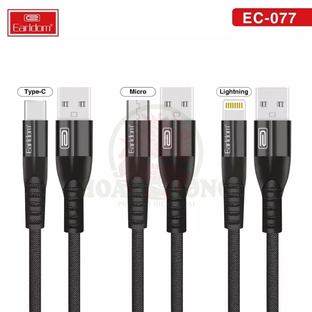 Cáp Sạc Dù Earldom EC-077 ( Sạc Nhanh 3A) - Phụ Kiện Hoàng Long Quận 2