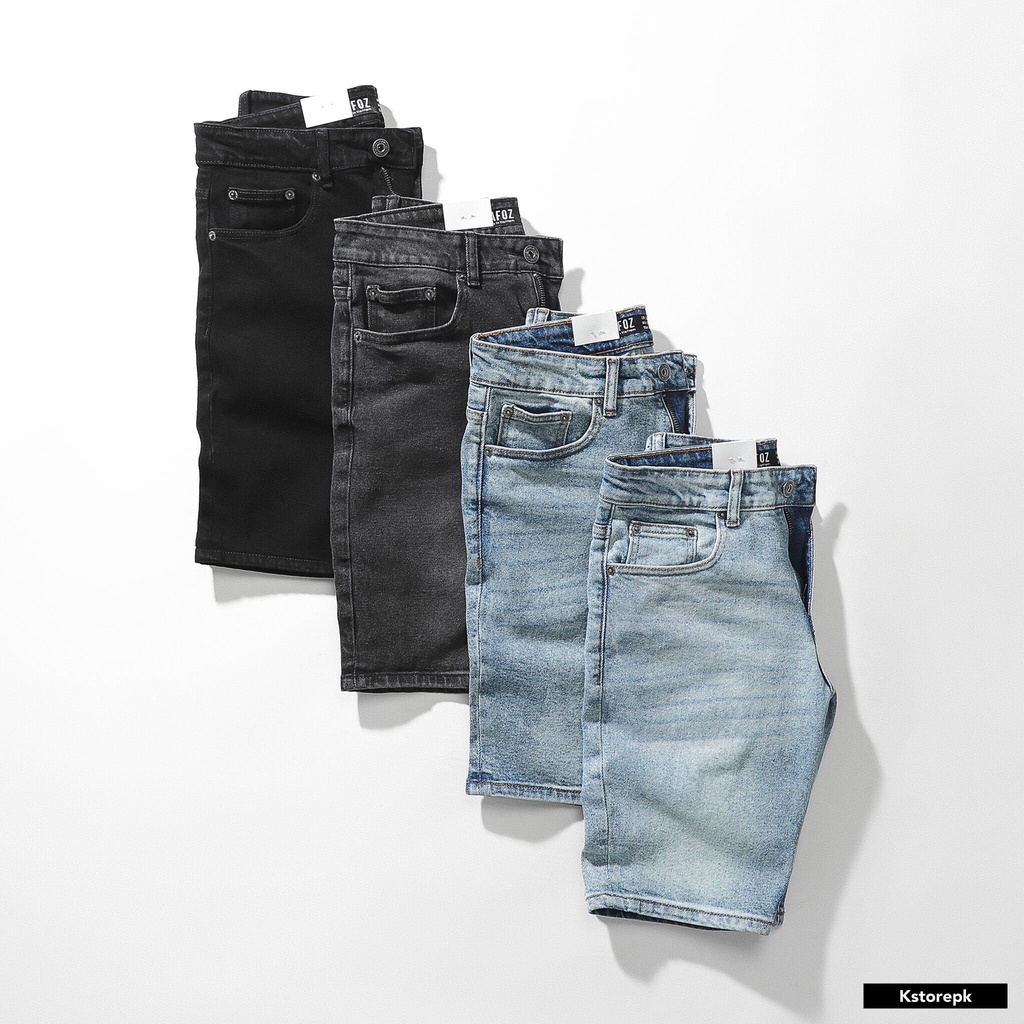 Quần short jean nam Rafoz form slimfit trẻ trung có co giãn KSTORE QSJRF00009