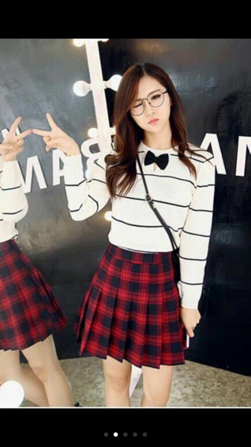 Chân váy xếp ly, chân váy hàn quốc, chân váy kẻ hàng qc | BigBuy360 - bigbuy360.vn