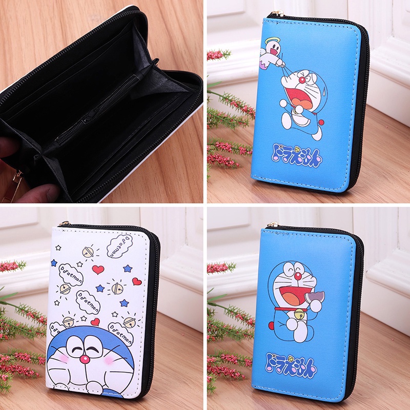 Ví Đựng Tiền Xu Họa Tiết Hoạt Hình Doraemon Dễ Thương Cho Bé Gái