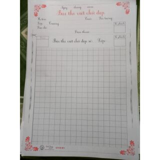 100 tờ GIẤY LUYỆN CHỮ ĐẸP(1mat oly đứng-1mat oly nghiêng)