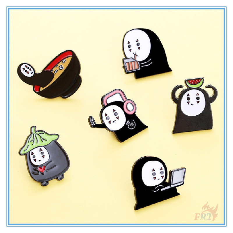 ★ Kuso Ghim Cài Áo Hình Vô Diện Vui Nhộn ★ 1 Huy Hiệu Cài Áo Ba Lô Hình Phim Spirited Away