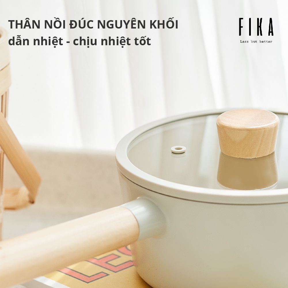 Nồi chống dính Fika Neoflam size 16cm, quánh tráng gốm - EK-FG-M16