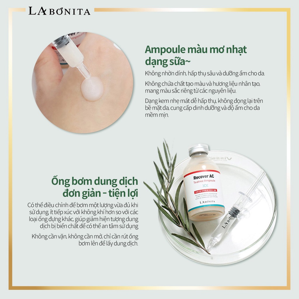 Labonita Recover AC Tea Tree Ampoule-Tinh chất phục hồi dưỡng da cho da mụn 40ml