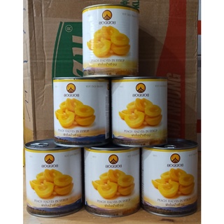 Đào ngâm đóng lon Boddob hàng Thái 820gr