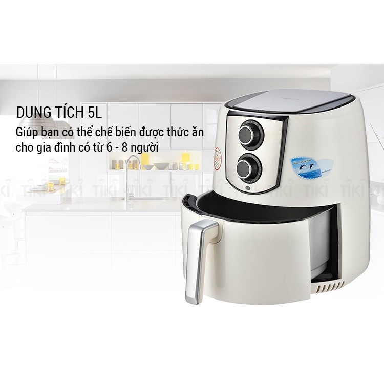 Nồi chiên không dầu PERFECT GLA-768  5L và  PERFECT GLA 609 4L công suất 1400W  bảo hành 12 tháng Siêu Thị Hoàng Oanh