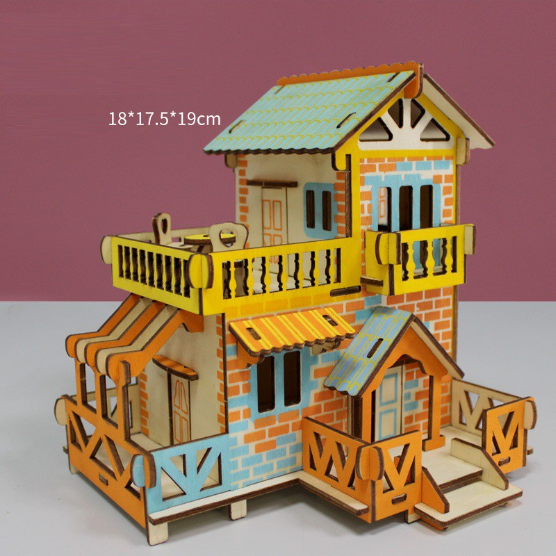 Đồ chơi lắp ráp gỗ 3D Mô hình Nhà gỗ Country Cottage TB-C009