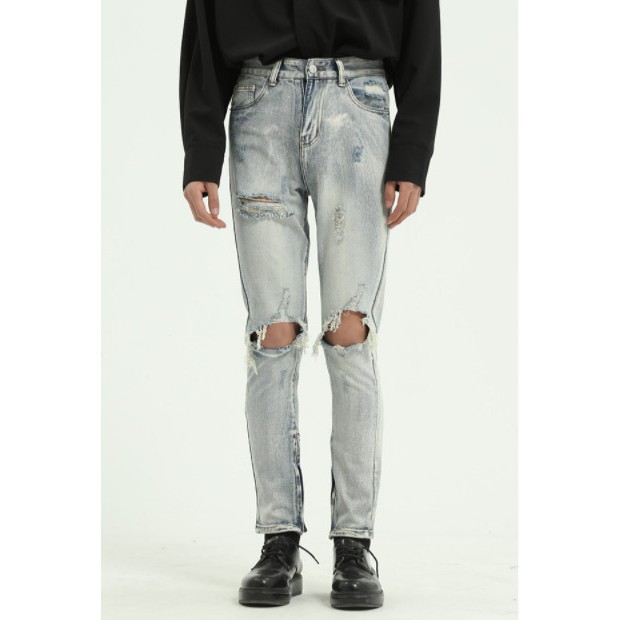 Quần Jeans Zip Rách Đùi 923