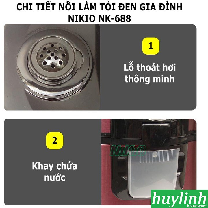 Freeship Máy làm tỏi đen gia đình Nhật Bản Nikio NK-688