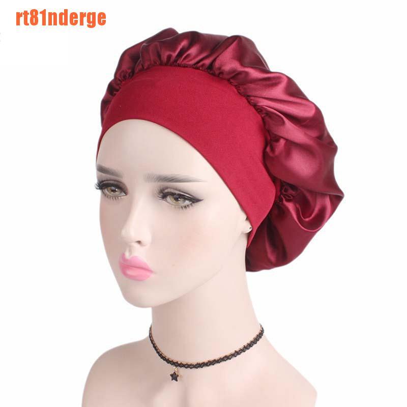 [Hàng mới về] Mũ trùm tạo kiểu tóc bằng lụa satin màu trơn cho nữ