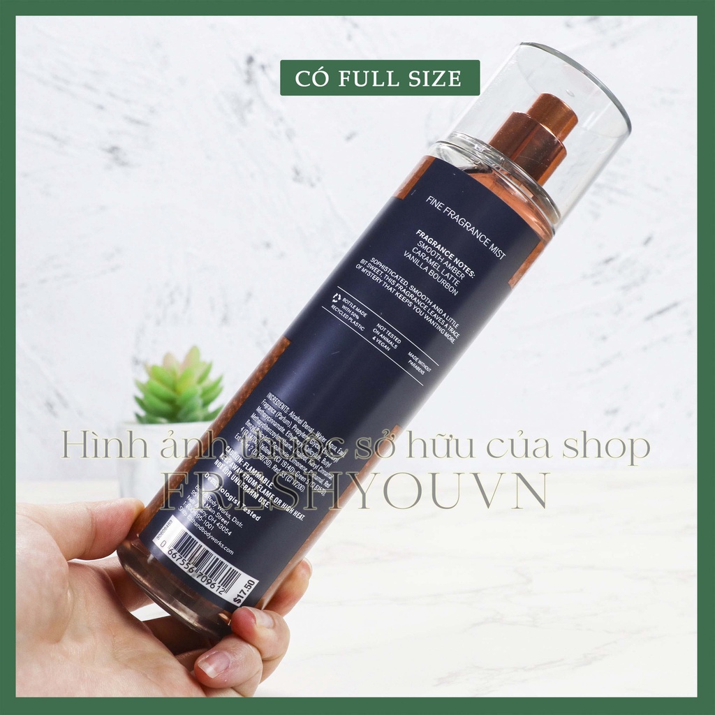 Midnight Amber Glow - Xịt thơm toàn thân body mist khác Bath & Body Works - fresh you