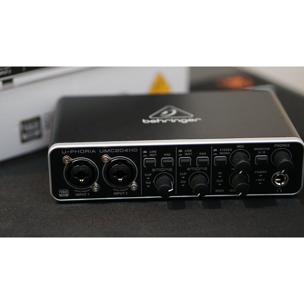 Behringer U-PHORIA UMC204HD - Sound Card Thu Âm, Làm Nhạc Chuyên Nghiệp