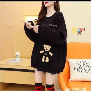 Áo nỉ túi nắp gấu - hs