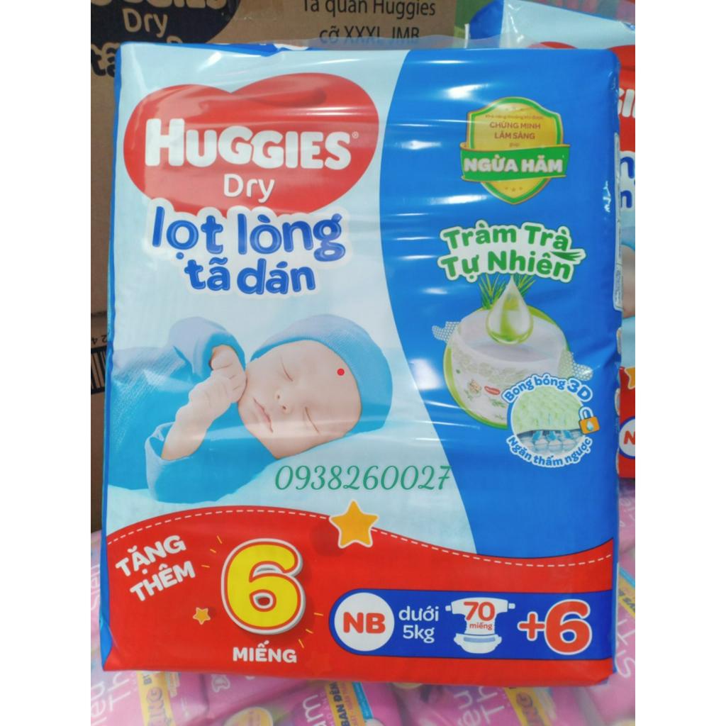 Combo 3 bịch Tã Dán Sơ Sinh Huggies NB70+6 và S54+6 miếng