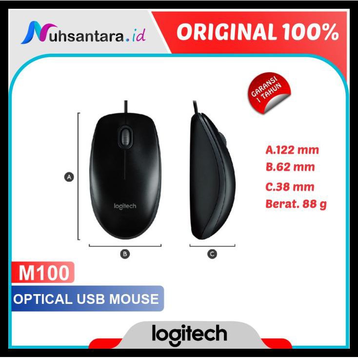 Chuột Máy Tính Có Dây Logitech M100 M100R Akl491