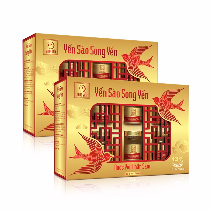 Combo 2 Lốc Nước Yến Song Yến tặng 2 Hộp 6 Lon Nước Yến Lon Nguyên Chất 2%