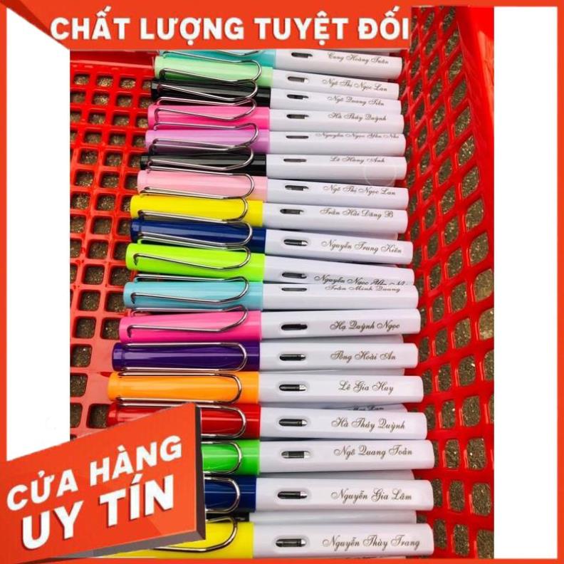 (Rẻ Vô Địch) Set 3 Bút 858 mài êm khắc tên 14k