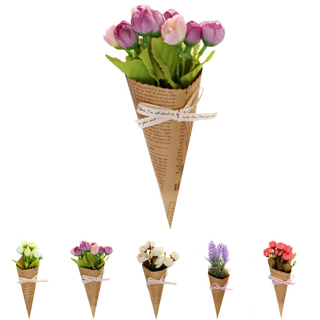 Bó hoa hồng giả dùng trang trí nội thất/ chụp ảnh tiện dụng