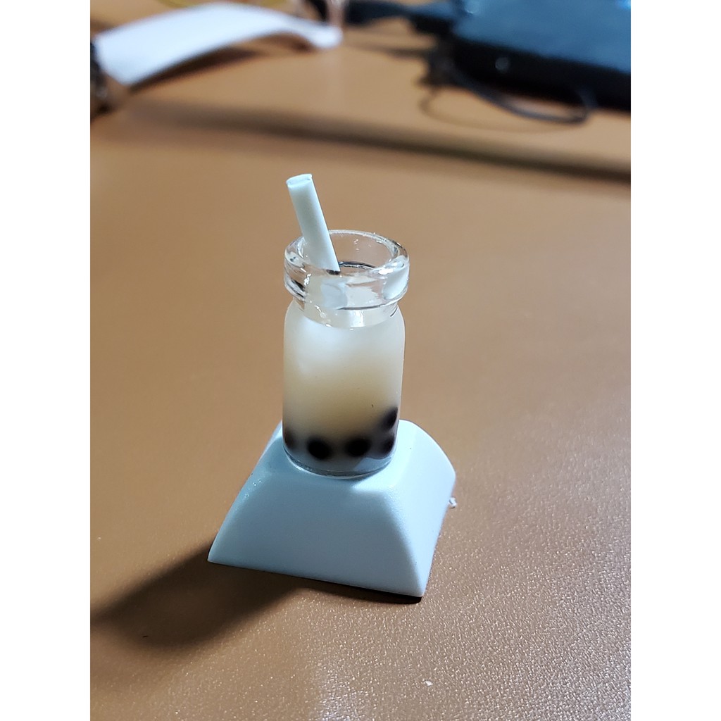 Keycap hình ly trà sữa, nút bấm bàn phím cơ hình milk tea