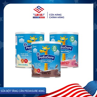 Date 2023 Sữa bột Pediasure Grow & Gain giúp bé tăng cân chiều cao hương chocolate 400g Mỹ - 070074669564