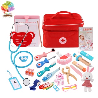 Bộ đồ chơi bác sĩ Treeyear bằng gỗ tiện dụng cho bé 3 tuổi