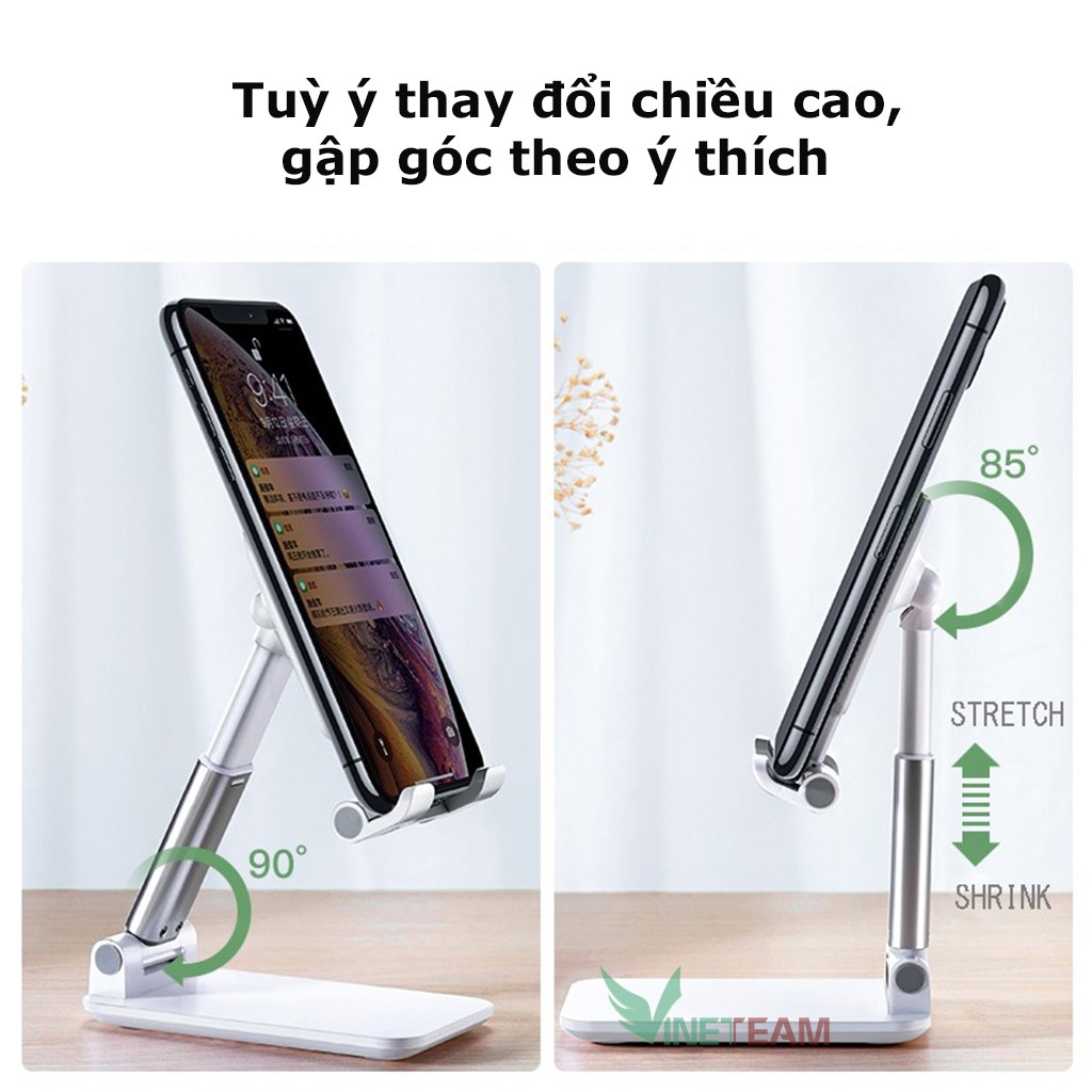 Giá đỡ điện thoại, iPad để bàn có thể gập gọn, chống tê mỏi tay -dc4310