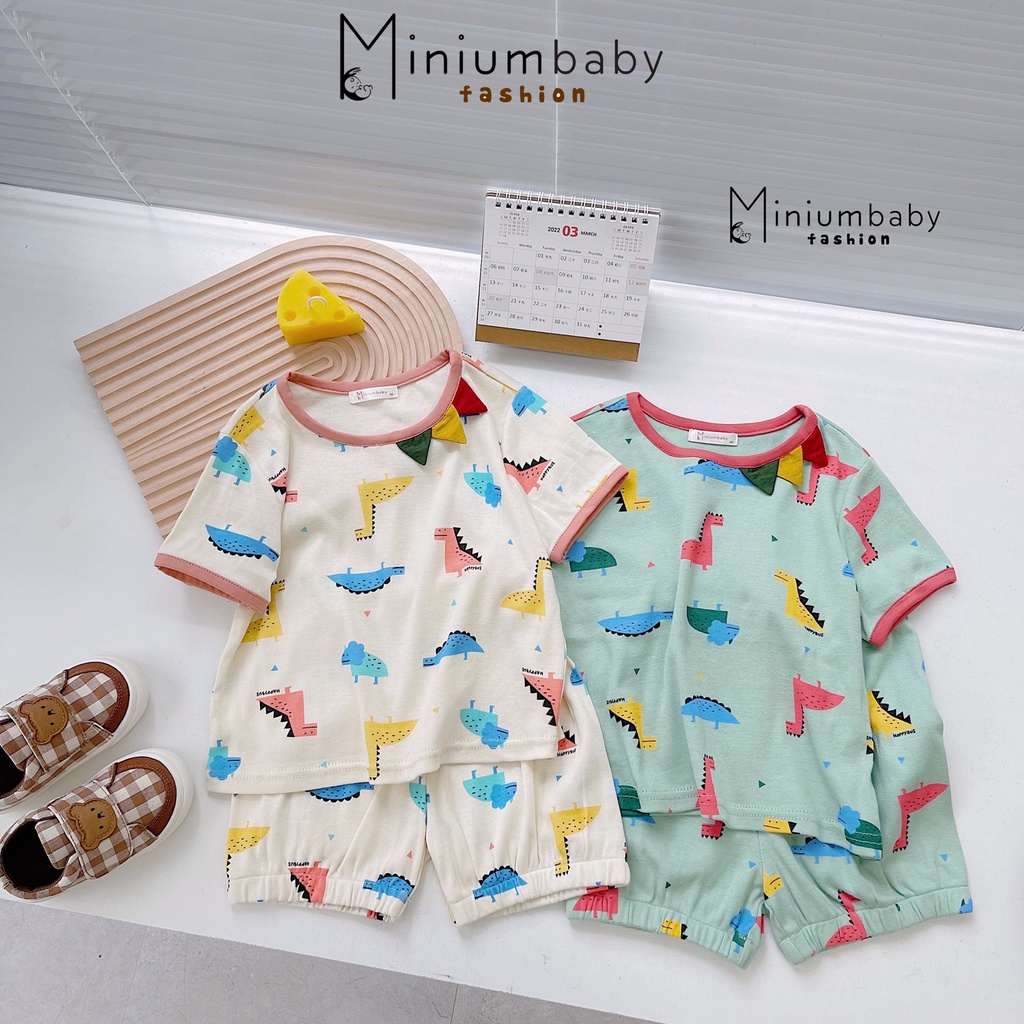 Áo ba lỗ màu hè xanh mát, chất liệu cotton cùng họa tiết đáng yêu, miniumbabyfashion A1604