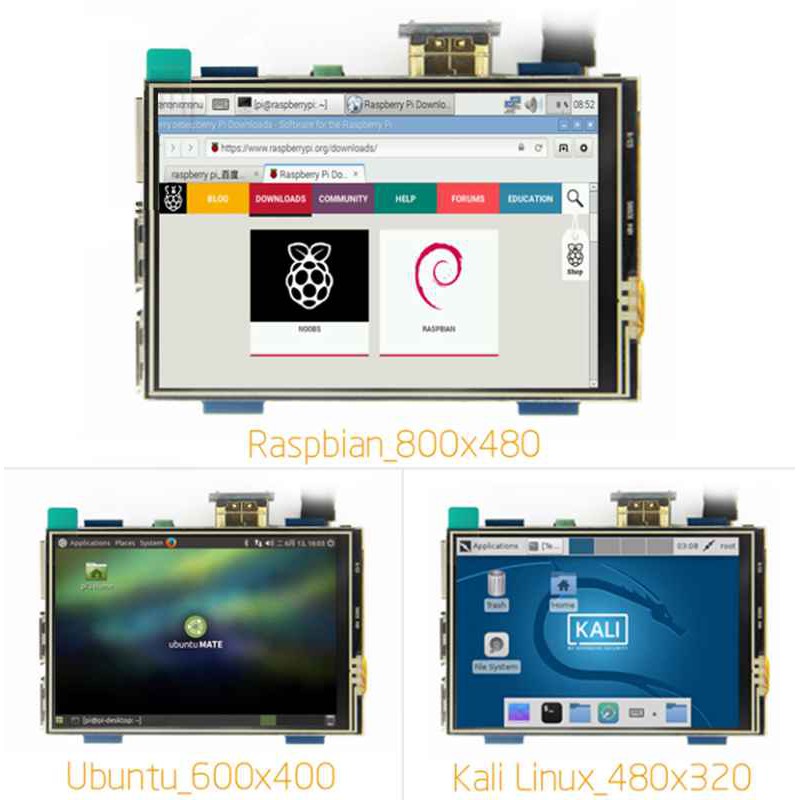 Màn hình cảm ứng LCD 3.5 Inch cho Raspberry 3 Model B 3508 | WebRaoVat - webraovat.net.vn