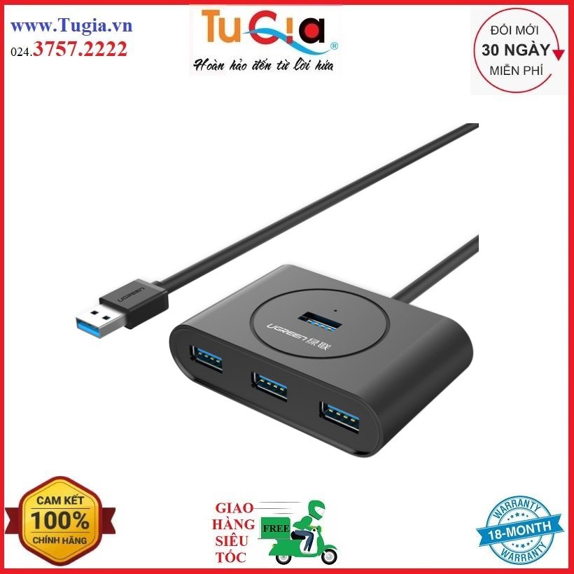 Bộ chia hub USB 3.0 4 cổng Ugreen 20290 - Hàng Chính Hãng