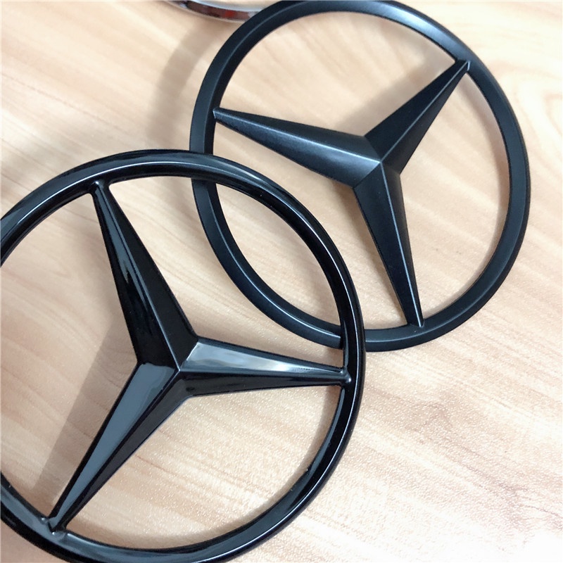 Nhãn dán 90mm 3M Mercedes-Benz Trunk Chrome Star Biểu tượng Huy hiệu Logo