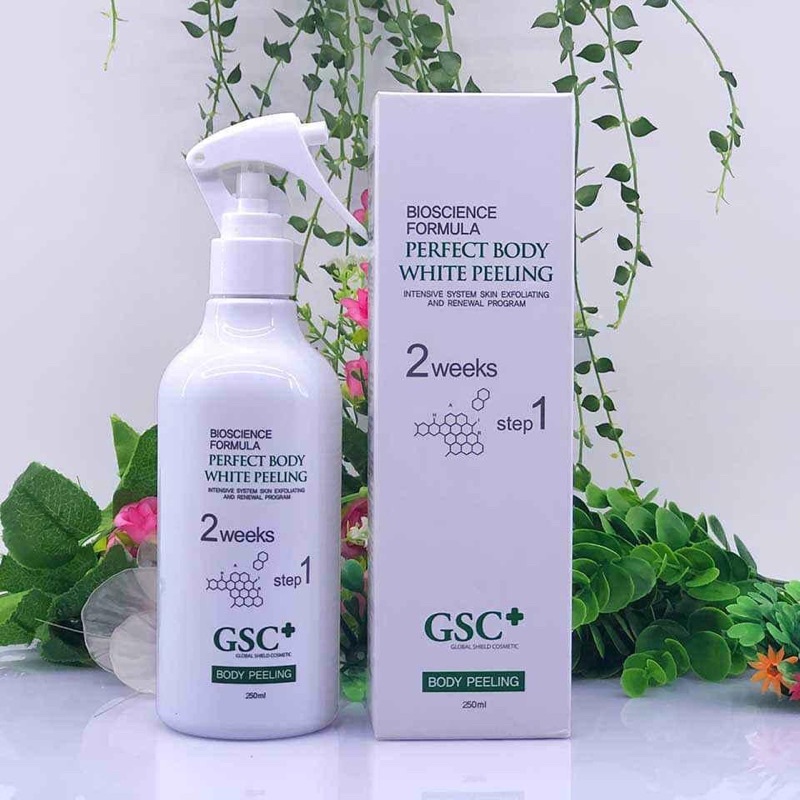 Xịt tắm trắng body GSC 500ml (xịt tẩy da chết body)