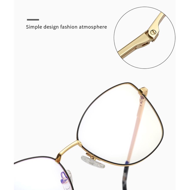 Mắt kính JIUERBA gọng kim loại chống bức xạ phong cách cổ điển phương Tây cho nữ 91241