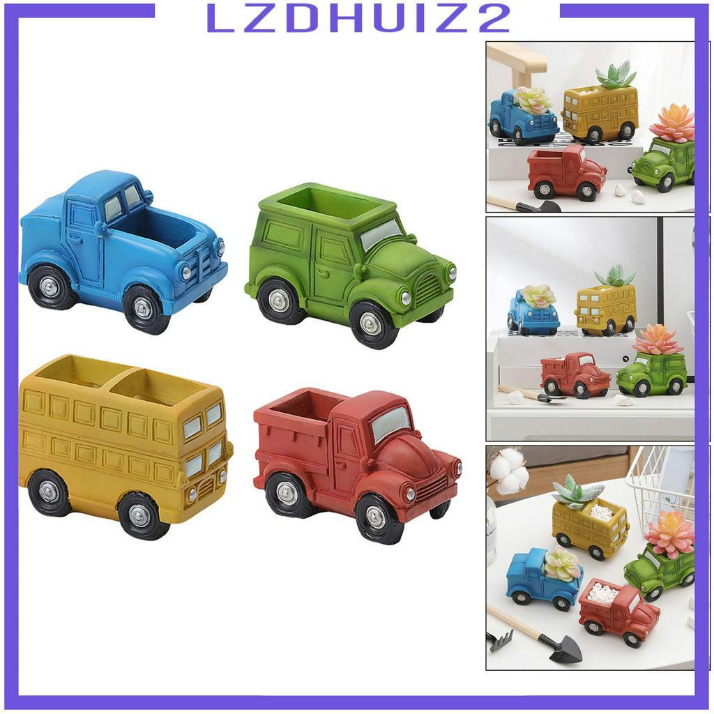 Chậu Trồng Cây Mọng Nước Hình Xe Hơi Sáng Tạo Bằng Nhựa Resin