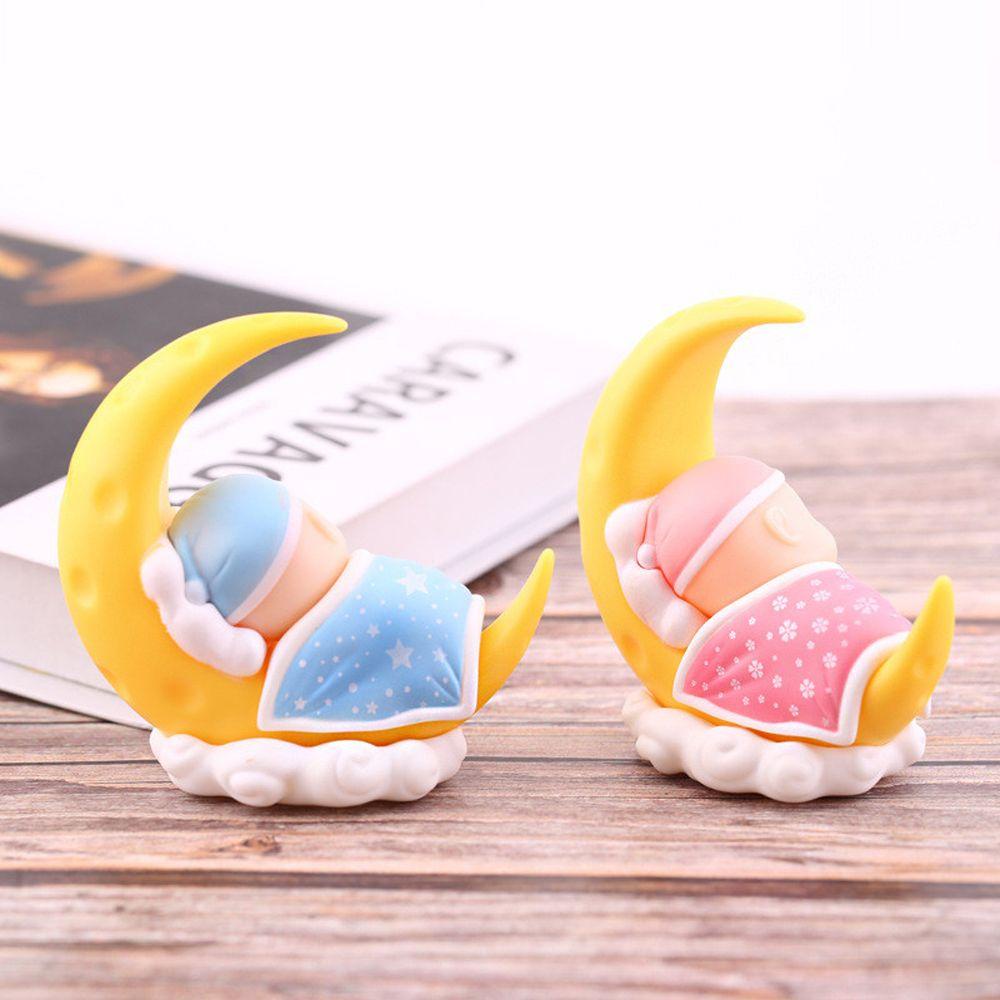 Đồ trang trí Búp Bê Em Bé Đang Ngủ Hoạt Hình Màu Hồng Trang Trí Bảng Điều Khiển Xe Hơi