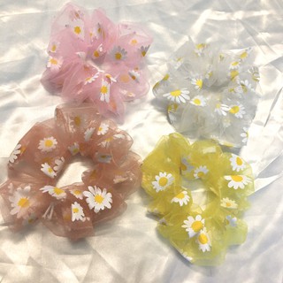 Cột tóc scrunchies hoa cúc nhiều màu