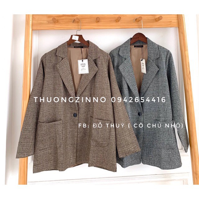 HNNN VS [Ảnh thật/Video] Áo Blazer dạ form Hàn Quốc 2 lớp Áo khoác blazer nữ Quảng Châu 14 9