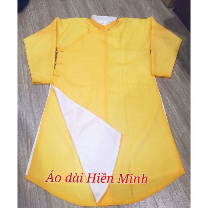 Áo dài Ngũ thân truyền thống vải san hàn kèm quần và khăn xếp