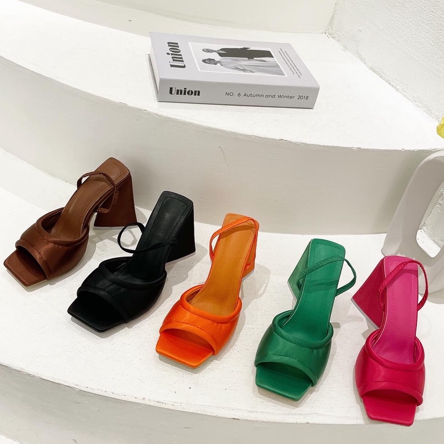 Giày Cao Gót Da Nhiều Màu Size 35-42 4.13 Inch Cho Nữ