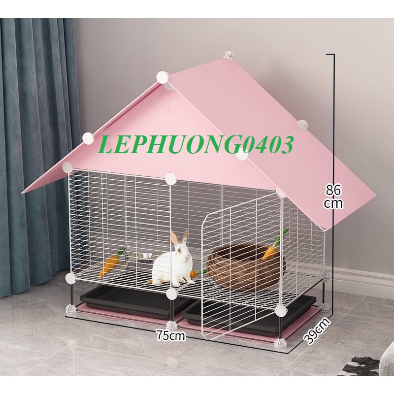 COMBO CHUỒNG, NHÀ LỒNG LƯỚI THÉP CÓ MÁI CHE CHO CHÓ MÈO THÚ CƯNG ĐA NĂNG