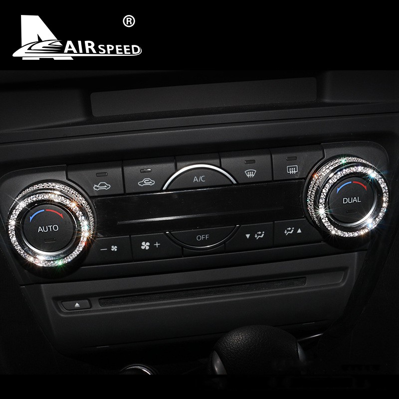 Núm bọc đính kim cương nhân tạo trang trí xe hơi Mazda Cx-4 Mazda 6 Mazda 3 Axelaa Atenza 17-18