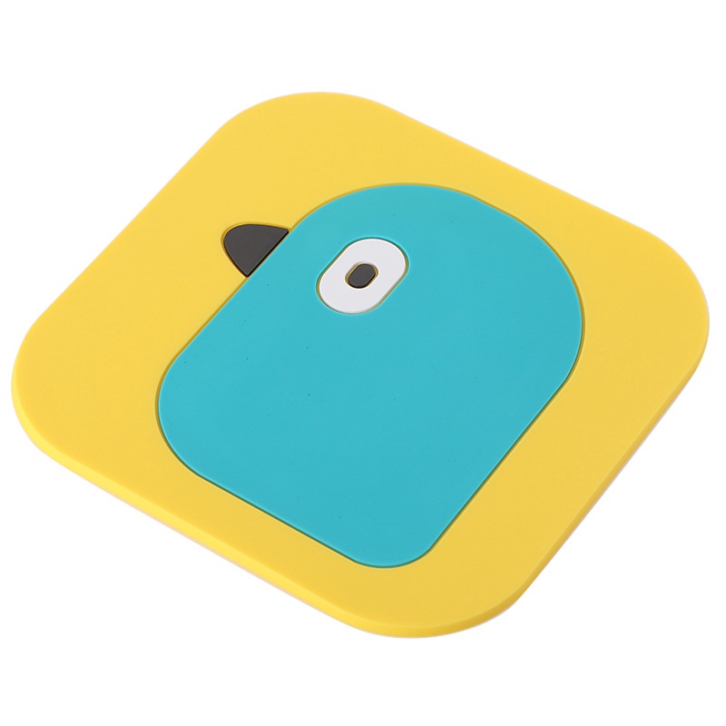 Miếng Lót Ly Silicon Chống Bỏng Họa Tiết Hoạt Hình 8.5cm X 8.5cm