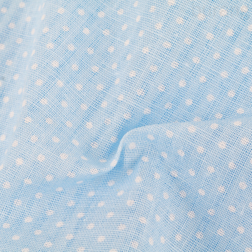7 Tấm vải cotton họa tiết hoa màu xanh dương dùng để may đồ diy