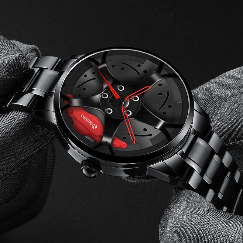 Đồng hồ hình dáng bánh xe hơi 3D phong cách thể thao cho nam | BigBuy360 - bigbuy360.vn