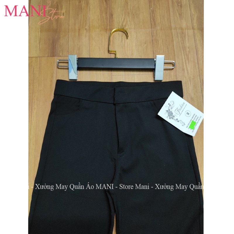 Quần legging nữ cạp cao chất Umi hàn dày dặn co dãn 4 chiều dáng tregging dài 1 khuy có túi ôm gen bụng tập gym thể thao