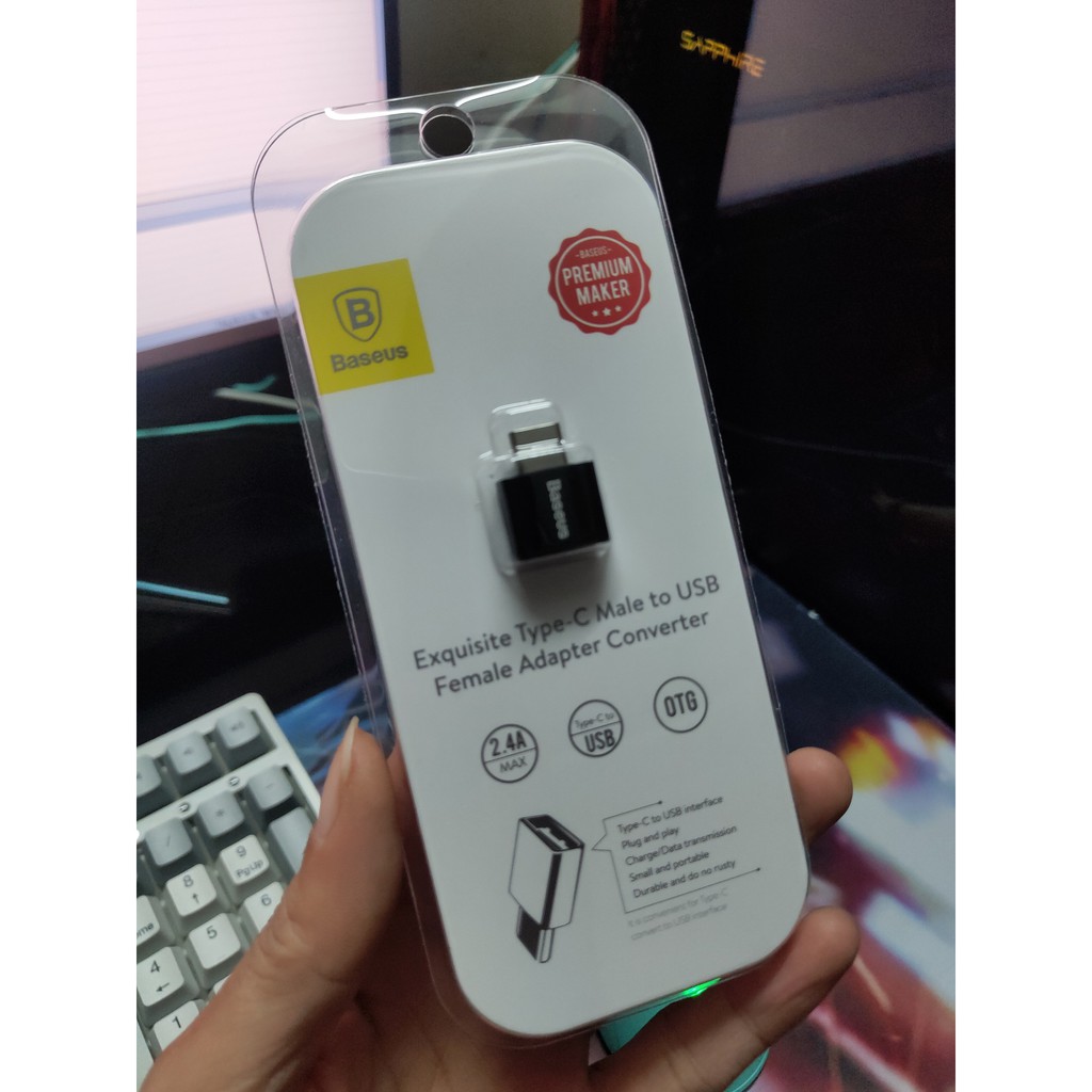 Đầu chuyển OTG USB Type C sang USB chính hãng Baseus