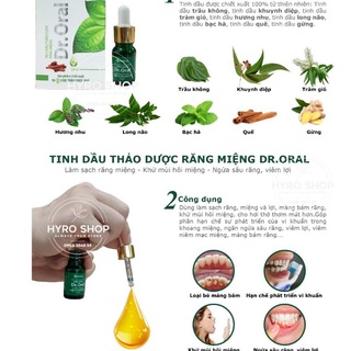 TINH DẦU THẢO DƯỢC RĂNG MIỆNG Dr.Oral