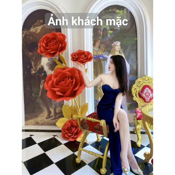 Đầm dạ hội kiểu cúp ngực xẻ đùi quyến rũ (HÀNG CAO CẤP) kèm ảnh khách mặc