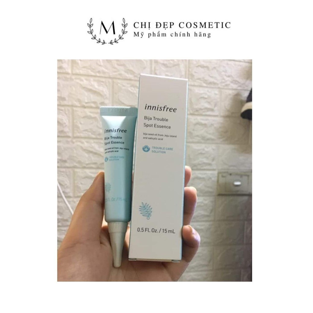 ( Mua 1 tặng 1) Tinh Chất Cho Da Mụn, Mờ Vết Thâm In-nis-free Bija Trouble Spot Essence 15ml